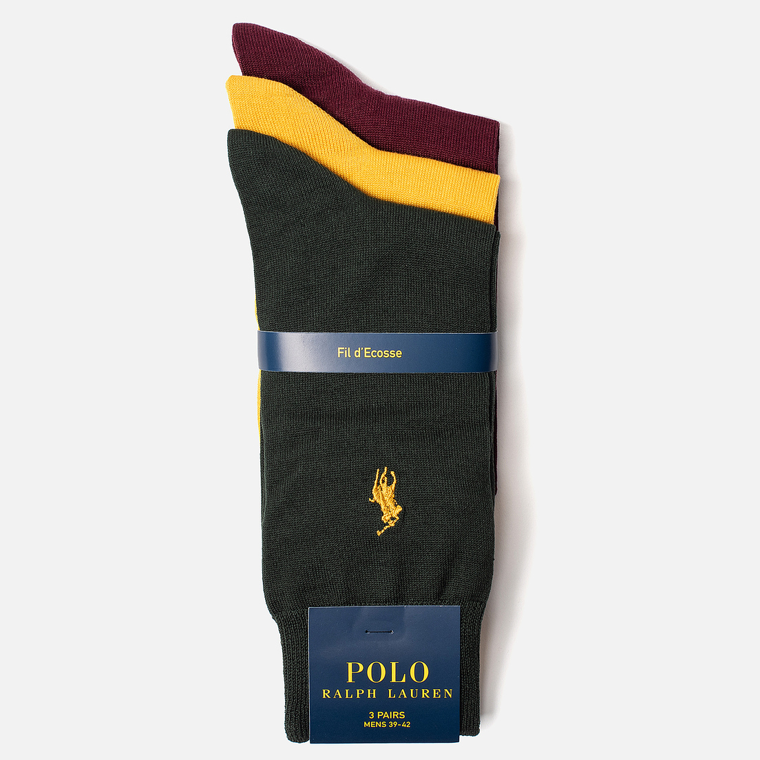 Polo Ralph Lauren Комплект носков Mercerized Cotton Solid Polo Pony 3-Pack