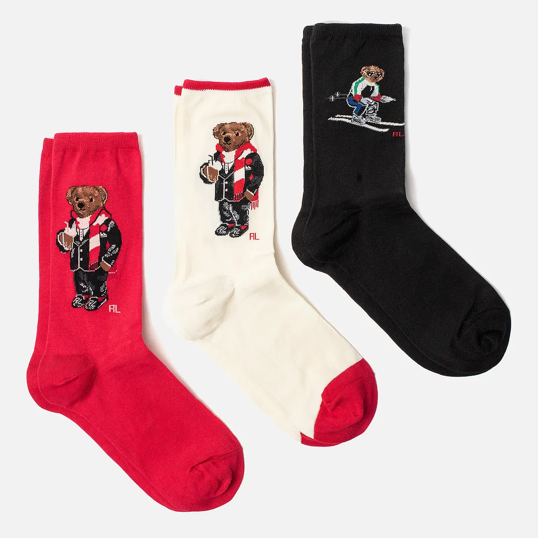 Polo Ralph Lauren Комплект носков Ski Bear And Holiday Bear Gift Box 3-Pack