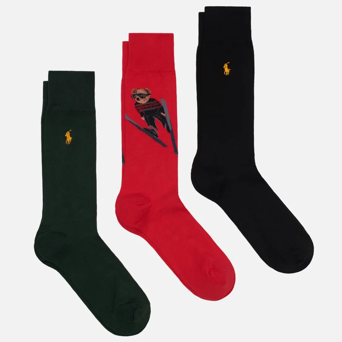 Polo Ralph Lauren Комплект носков Skijump Bear Crew 3 Pack