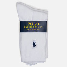 Комплект носков Polo Ralph Lauren Supersoft Crew 3-Pack White фото- 1