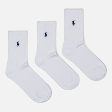 Комплект носков Polo Ralph Lauren Supersoft Crew 3-Pack White фото- 0