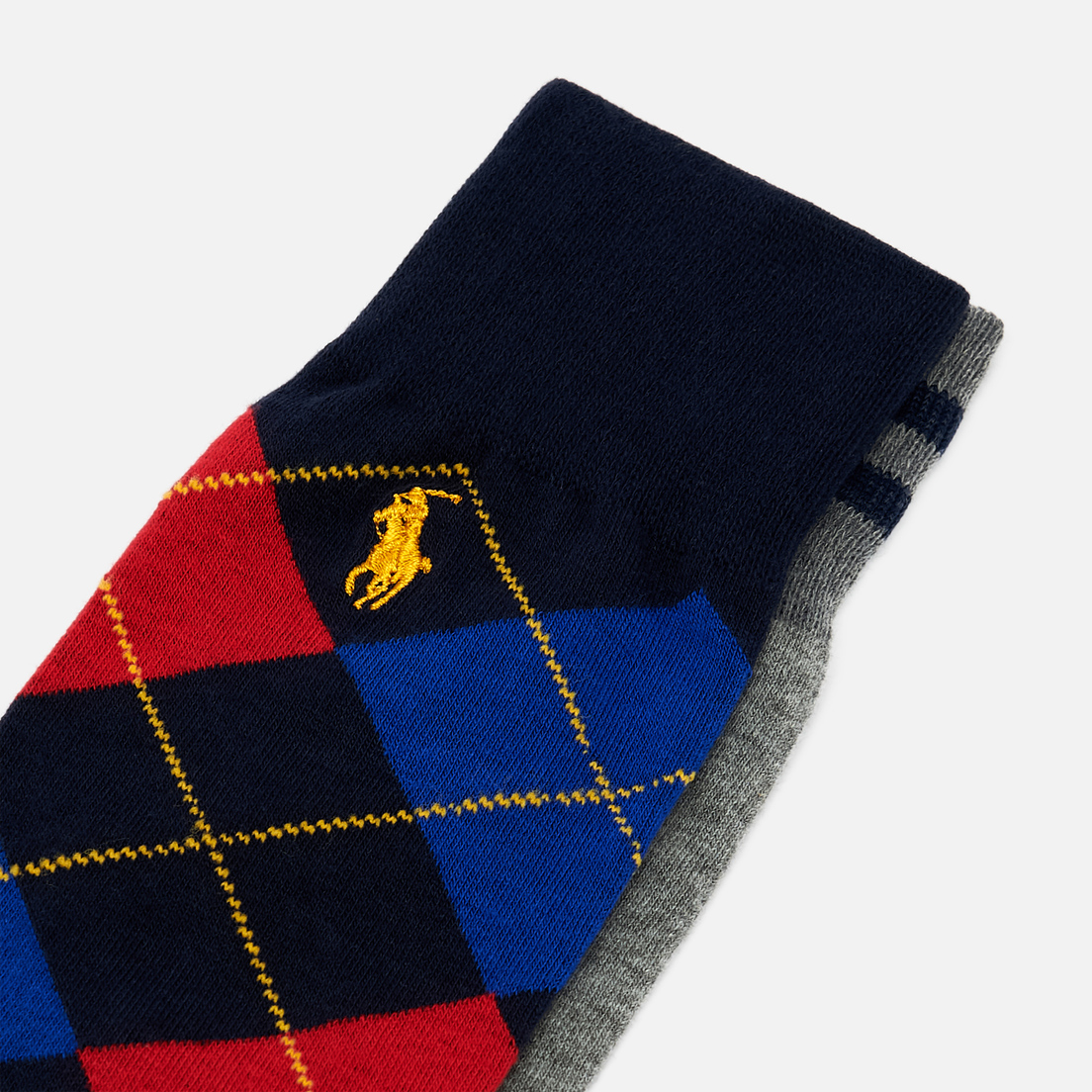 Polo Ralph Lauren Комплект носков Varsity Tiger & Argyle Cotton Crew 2-Pack