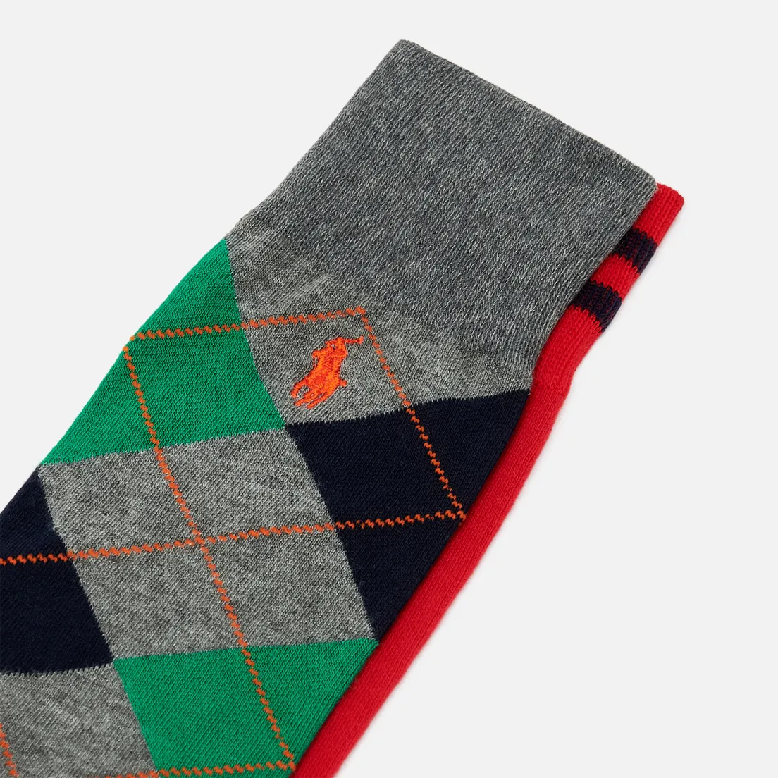 Polo Ralph Lauren Комплект носков Varsity Tiger & Argyle Cotton Crew 2-Pack