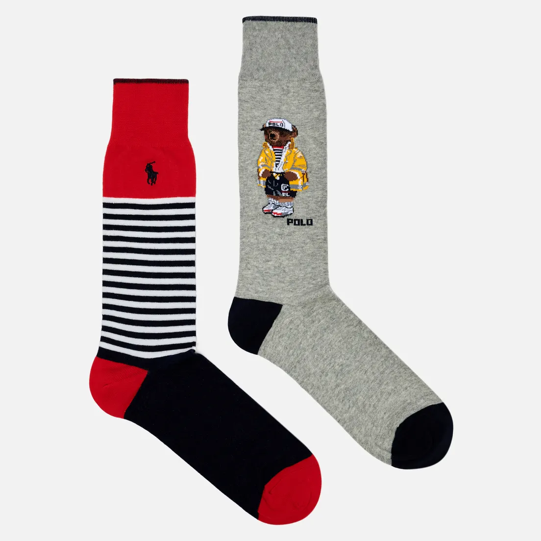 Polo Ralph Lauren Комплект носков Yachting Bear & Stripe Crew 2-Pack