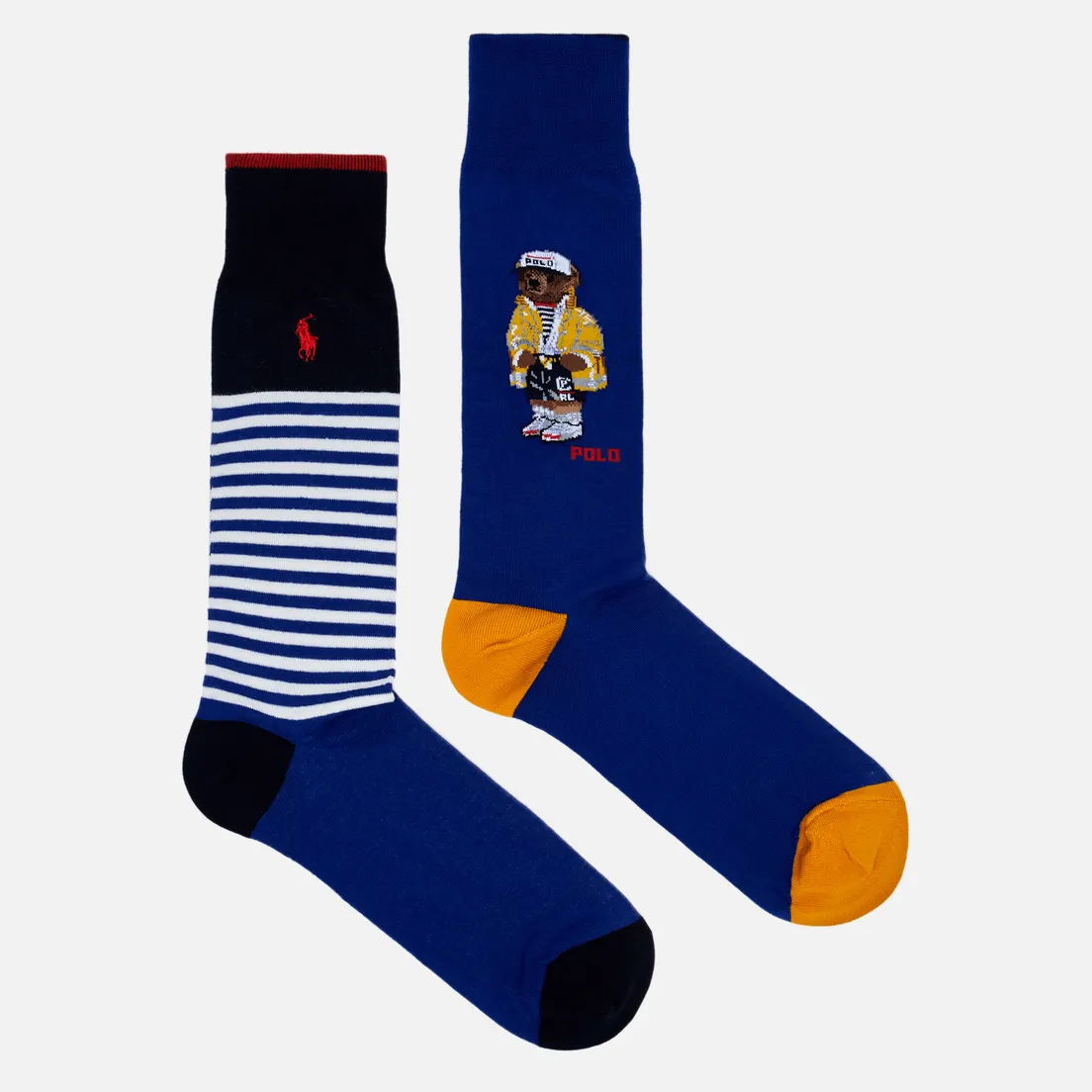 Polo Ralph Lauren Комплект носков Yachting Bear & Stripe Crew 2-Pack