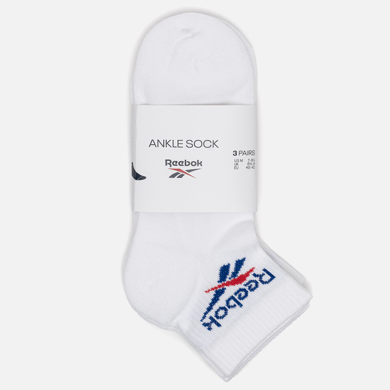 Комплект носков Reebok 3-Pack Classic Foundation Ankle White