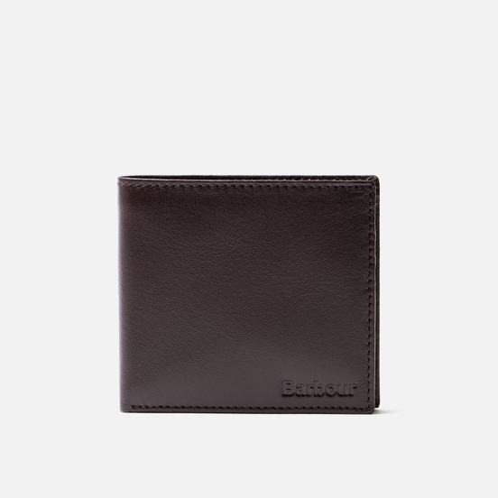 Кошелек Barbour Kirkham Leather Billfold Coin Dark Brown
