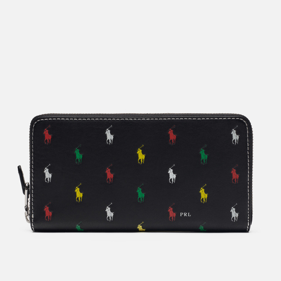Кошелек Polo Ralph Lauren All Over Print Pony Long Zip Black/Multicolor