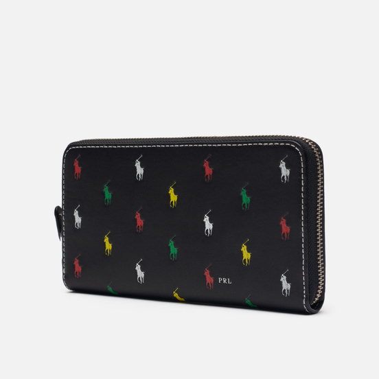 Кошелек Polo Ralph Lauren All Over Print Pony Long Zip Black/Multicolor
