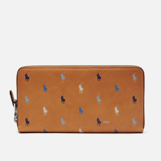 Кошелек Polo Ralph Lauren All Over Print Pony Long Zip Natural/Multicolor