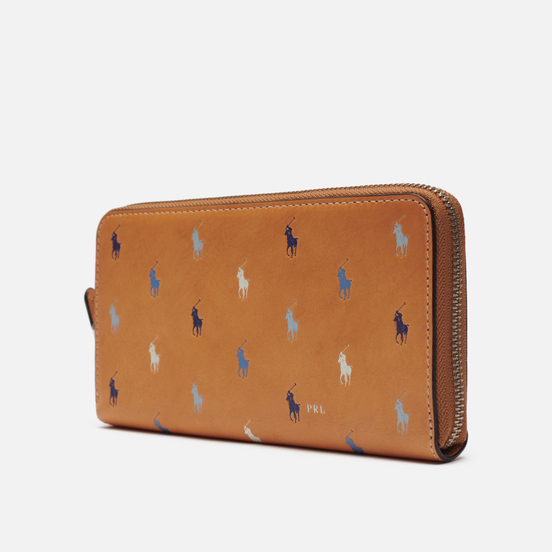 Кошелек Polo Ralph Lauren All Over Print Pony Long Zip Natural/Multicolor
