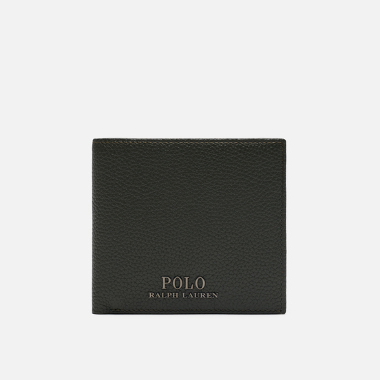 Кошелек Polo Ralph Lauren Logo PRL Pebbel Leather Bill Coin Olive