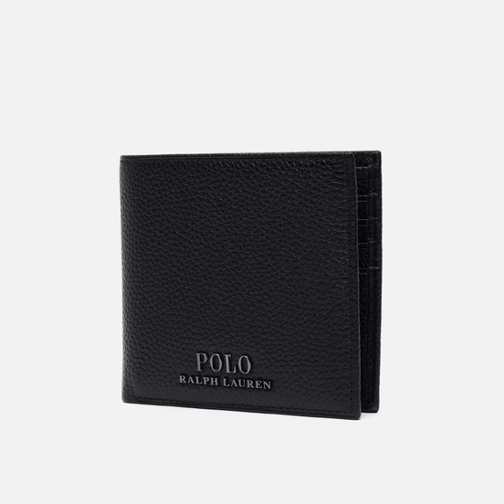 Кошелек Polo Ralph Lauren Logo PRL Pebbel Leather Billfold Black