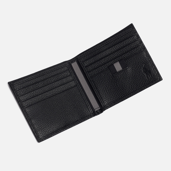 Кошелек Polo Ralph Lauren Logo PRL Pebbel Leather Billfold Black