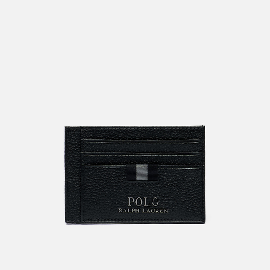 Кошелек Polo Ralph Lauren Money Clip Pebble Leather Black