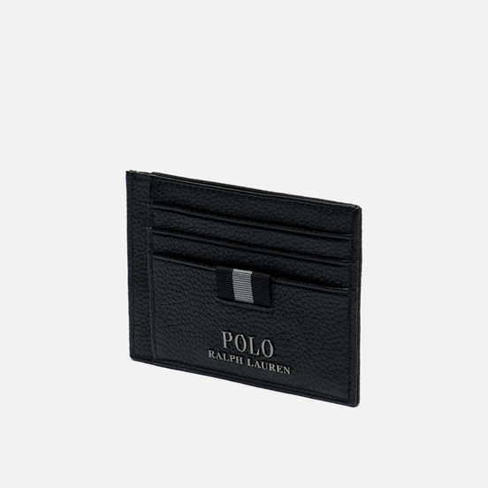 Кошелек Polo Ralph Lauren Money Clip Pebble Leather Black