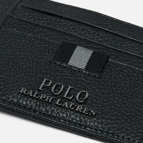Кошелек Polo Ralph Lauren Money Clip Pebble Leather Black