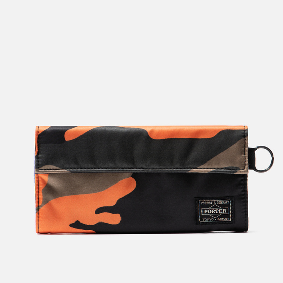 Кошелек Porter-Yoshida & Co PS Camo Long Woodland Orange
