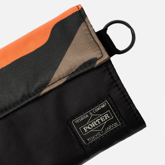 Кошелек Porter-Yoshida & Co PS Camo Long Woodland Orange