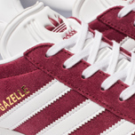 Кроссовки adidas Originals Gazelle Collegiate Burgundy/White/Gold Metallic фото- 6