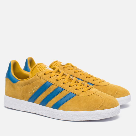 adidas gazelle yellow and blue