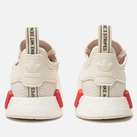 Кроссовки adidas Originals NMD R1 Off White/Off White/Lush Red