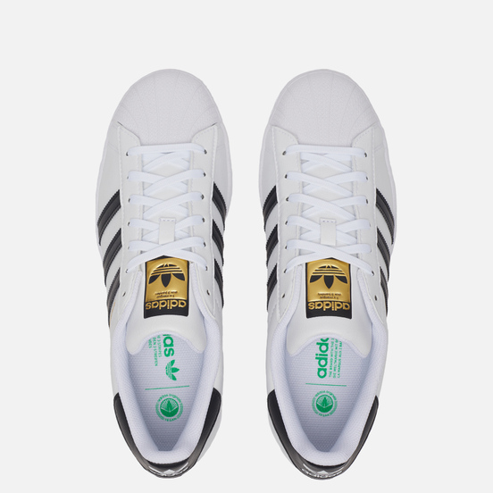 Кроссовки adidas Originals Superstar Vegan White/Core Black/Green