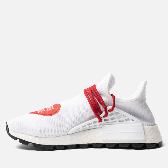 Кроссовки adidas Originals x Pharrell Williams x Human Made NMD HU White/Scarlet/Core Black