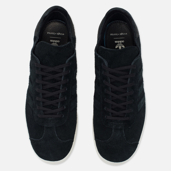 Мужские кроссовки adidas Originals x Wings + Horns Gazelle OG Black/White