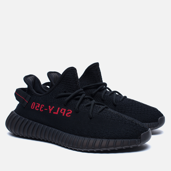 Кроссовки adidas Originals YEEZY Boost 350 V2 Core Black/Core Black/Red