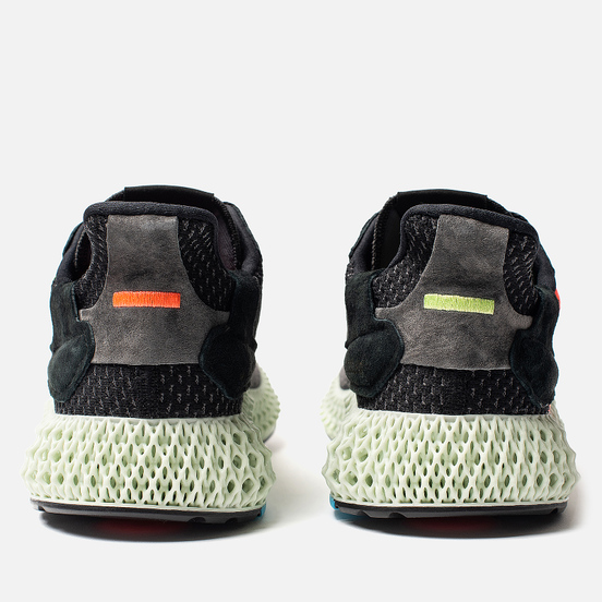 Мужские кроссовки adidas Originals ZX 4000 4D I Want I Can Core Black/Hi-Res Yellow/Bright Cyan