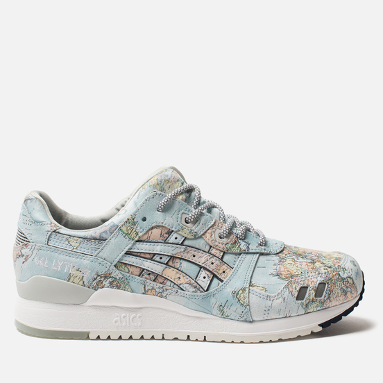 Кроссовки ASICS x atmos Gel-Lyte III World Map Sky/Peacoat