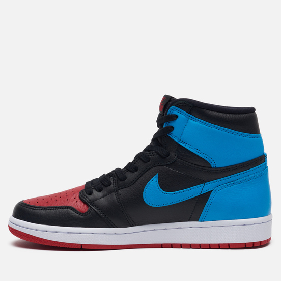 Женские кроссовки Jordan Wmns Air Jordan 1 High OG UNC To Chicago Black/Dark Powder Blue/Gym Red