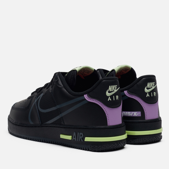 Кроссовки Nike Air Force 1 React Black/Anthracite/Violet Star/Barely Volt
