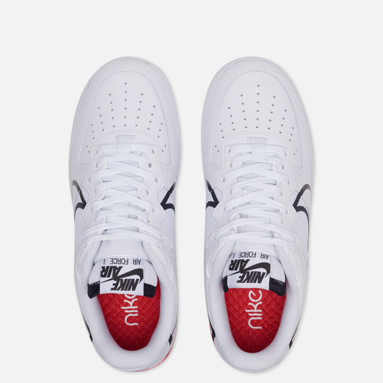 Мужские кроссовки Nike Air Force 1 React White/Black/University Red