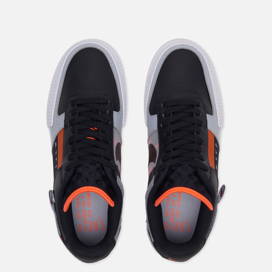 Мужские кроссовки Nike Air Force 1 Type Black/Hyper Crimson/Wolf Grey/White
