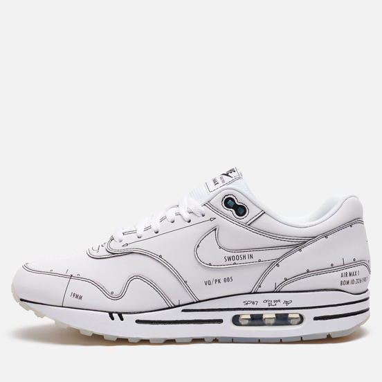 Мужские кроссовки Nike Air Max 1 Tinker Sketch White/White/Black