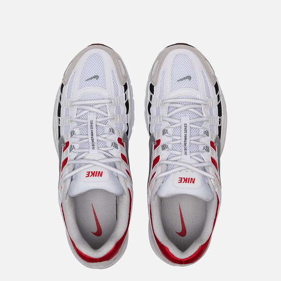 Кроссовки Nike P-6000 White/Particle Grey/University Red