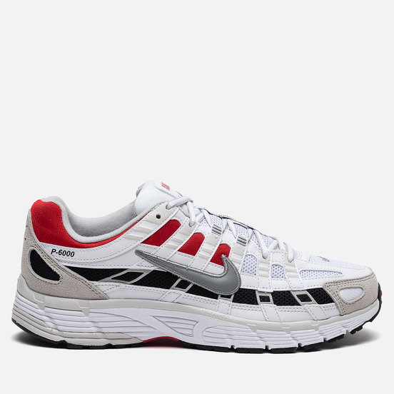 Кроссовки Nike P-6000 White/Particle Grey/University Red