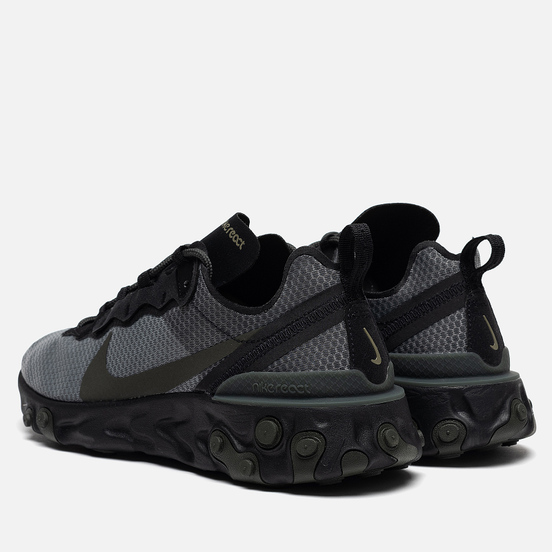 Кроссовки Nike React Element 55 Black/Sequoia/Medium Olive