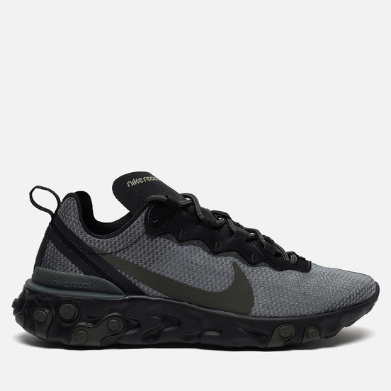 Кроссовки Nike React Element 55 Black/Sequoia/Medium Olive