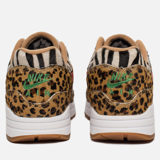 Кроссовки Nike x atmos Air Max 1 Deluxe Animal Pack 2.0 White/Sport Red/Bison Classic