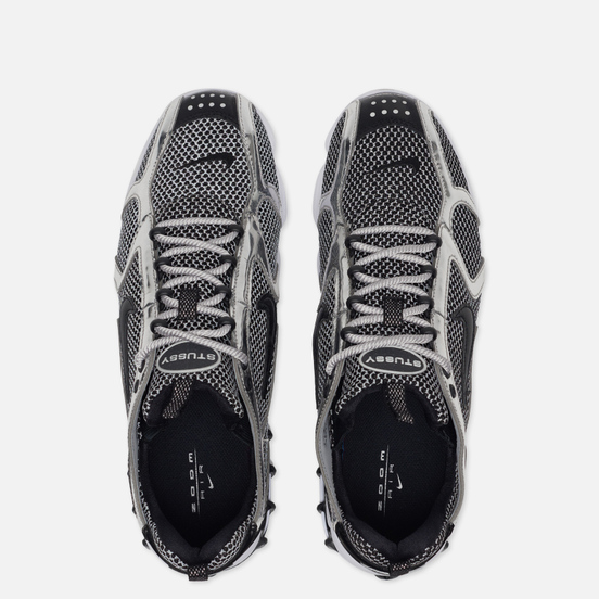 Кроссовки Nike x Stussy Air Zoom Spiridon Cage 2 Pure Platinum/Black/White