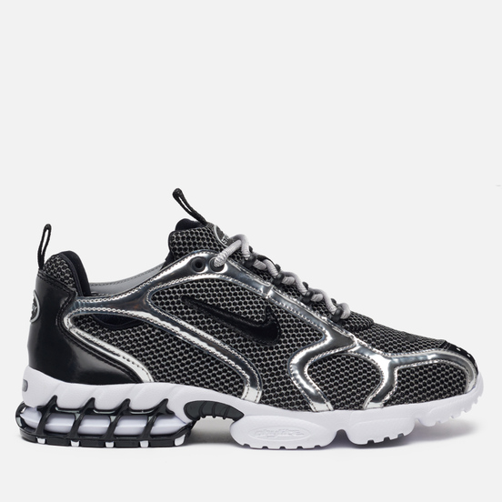 Кроссовки Nike x Stussy Air Zoom Spiridon Cage 2 Pure Platinum/Black/White