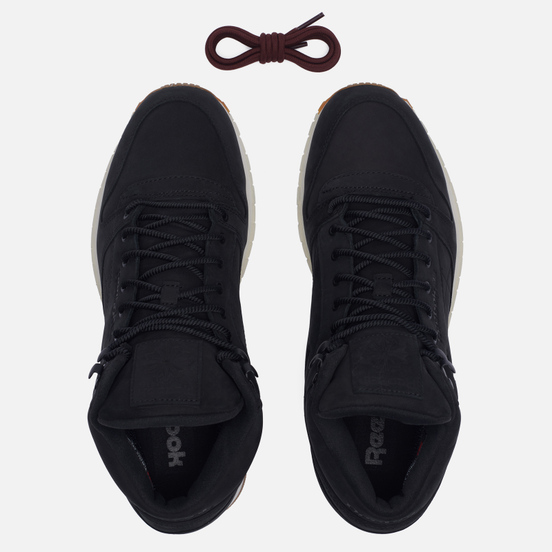 Мужские кроссовки Reebok Classic Leather Mid Gore-Tex Thin Black/Paper White/Gum