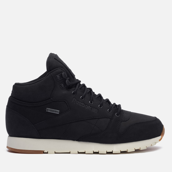 Мужские кроссовки Reebok Classic Leather Mid Gore-Tex Thin Black/Paper White/Gum