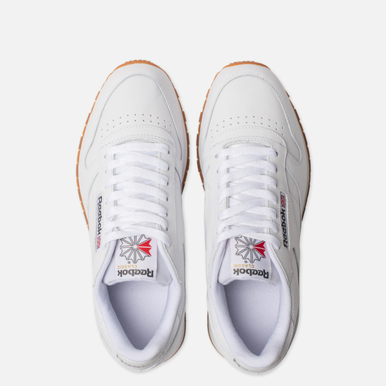 Мужские кроссовки Reebok Classic Leather White/Gum