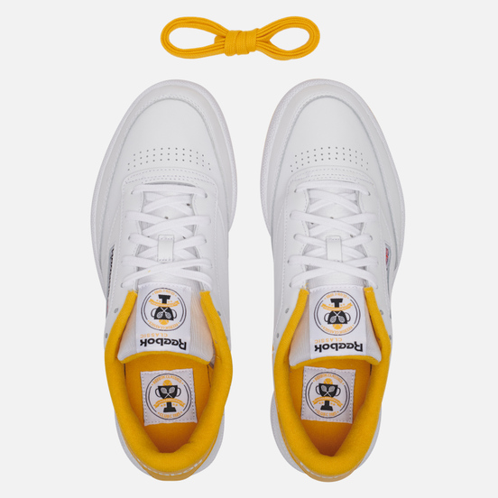Кроссовки Reebok Club C 85 35th Anniversary White/Fierce Gold/Black