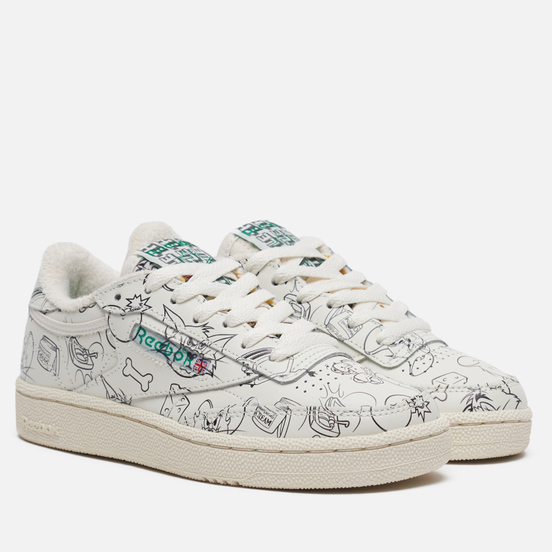 Мужские кроссовки Reebok x Tom & Jerry Club C 85 Chalk/Paper White/Excellent Red