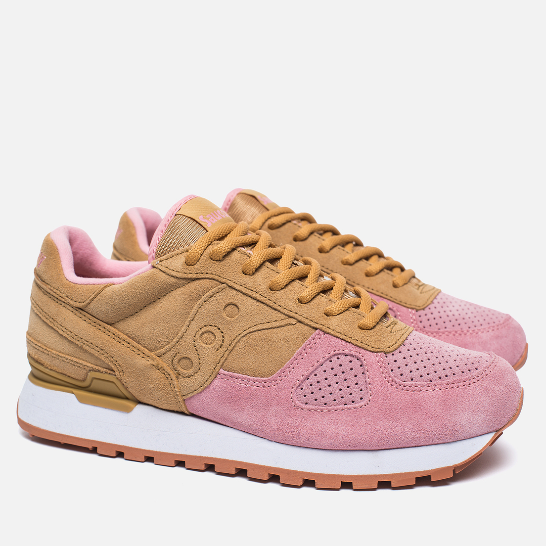 saucony tan pink